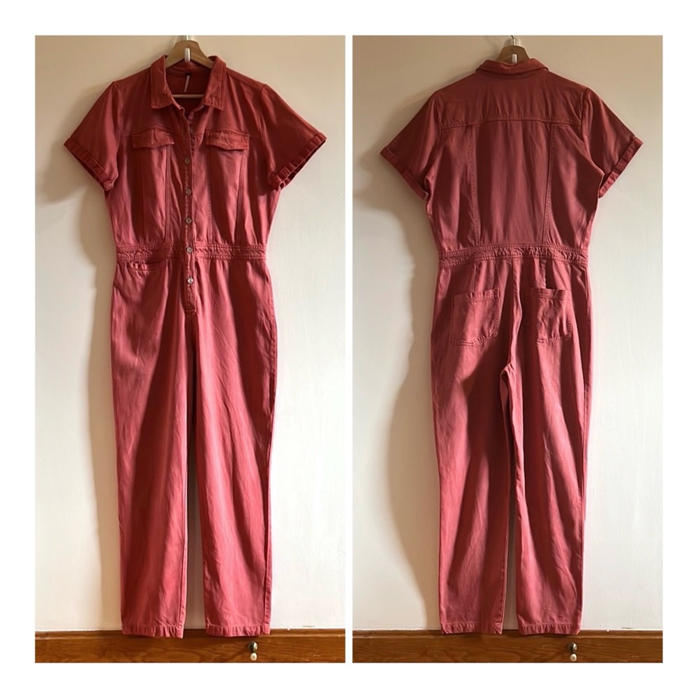 Young Fabulous & Broke Aviator Short Sleeve Coverall Jumpsuit Boilersuit - Med